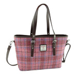  Ladies Harris Tweed Large Shoulder Bag, Pink Creative Irish Gift
