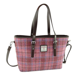  Ladies Harris Tweed Large Shoulder Bag, Pink Creative Irish Gift
