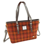  Ladies Harris Tweed Large Shoulder Bag, Rust Orange Creative Irish Gift