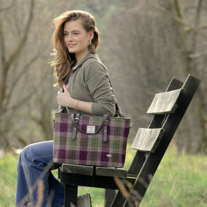  Ladies Harris Tweed Large Shoulder Bag, Heather Creative Irish Gift