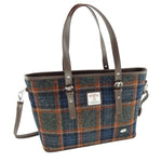  Ladies Harris Tweed Large Shoulder Bag, Grey Rust Creative Irish Gift
