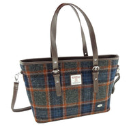  Ladies Harris Tweed Large Shoulder Bag, Grey Rust Creative Irish Gift