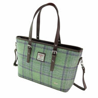  Ladies Harris Tweed Large Shoulder Bag, Faded Green Creative Irish Gift