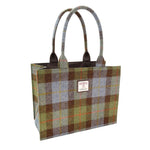 Handcrafted Harris Tweed Tote Bag with Tartan Pattern Macleod Creatie Irish Gifts