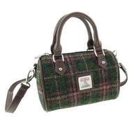 Leather & Harris Tweed Mini Duffle Bag Dark Green Creative Irish Gifts