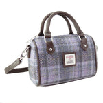 Leather & Harris Tweed Mini Duffle Bag Soft Purple Creative Irish Gifts