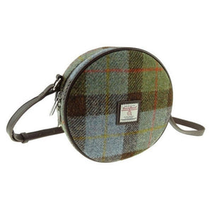 Harris Tweed Round Crossbody Bannock Bag Macleod  Creative Irish Gifts