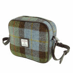 Harris Tweed & Leather Messenger Bag with Tartan Pattern Macleod Creative Irish Gifts