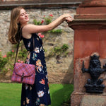 Harris Tweed Shoulder Torridon Bag Pink Lifestyle Creative Irish Gifts