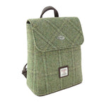 Harris Tweed Mini Backpack with Tartan Pattern Green Creative Irish Gifts