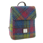 Harris Tweed Mini Backpack with Tartan Pattern Multi Colour Creative Irish Gifts