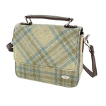 Mini Harris Tweed Satchel with Tartan Pattern Beige Creative Irish Gifts