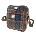 Scottish Tartan Harris Tweed Travel Bag Grey Rust Creative Irish Gifts