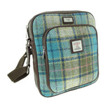 Scottish Tartan Harris Tweed Travel Bag Turquoise Creative Irish Gifts