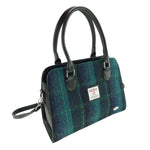 Handmade Harris Tweed Plaid Tote Bag Turquoise Creative Irish Gifts