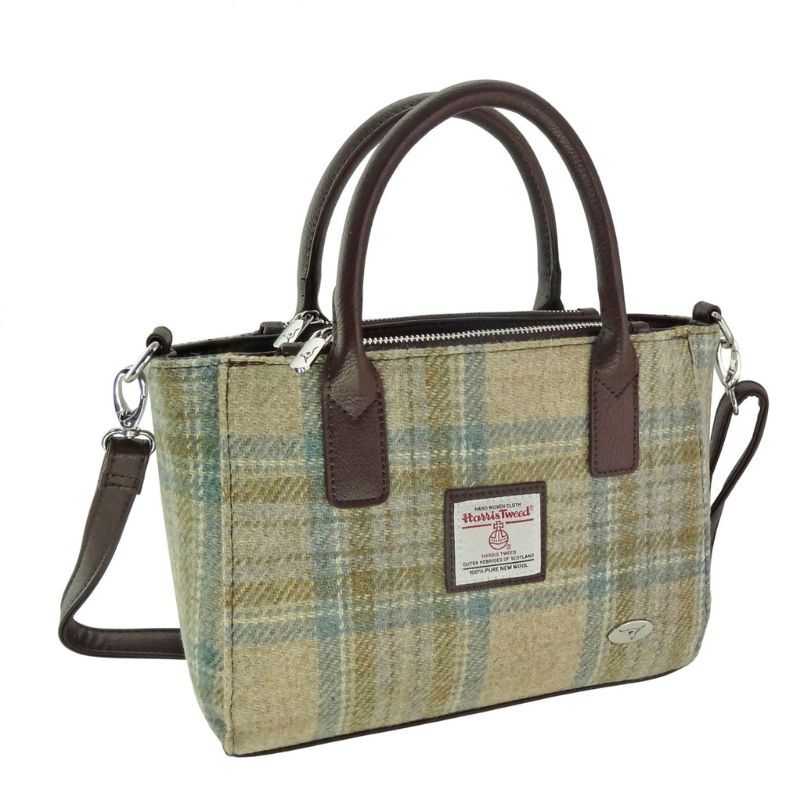 Ladies Harris Tweed Mini Bag Beige Creative Irish Gifts 