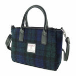 Ladies Harris Tweed Mini Bag Black Watch Creative  Irish Gifts 