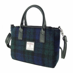 Ladies Harris Tweed Mini Bag Black Watch Creative  Irish Gifts 