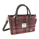 Ladies Harris Tweed Mini Bag Burgundy Pink Creative  Irish Gifts 