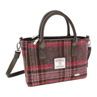Ladies Harris Tweed Mini Bag Burgundy Pink Creative  Irish Gifts 