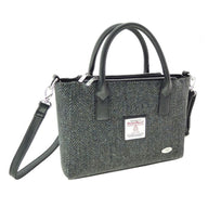 Ladies Harris Tweed Mini Bag Charcoal Creative Irish Gifts 