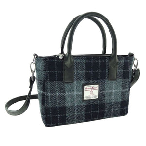 Ladies Harris Tweed Mini Bag Grey Black Creative  Irish Gifts 