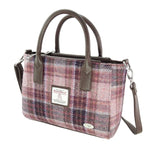Ladies Harris Tweed Mini Bag Pink Burgundy Creative  Irish Gifts 