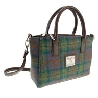 Ladies Harris Tweed Mini Bag Sky Tartan Creative Irish Gifts 