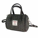 Handwoven Mini Harris Tweed Bowling Bag Charcoal Creative Irish Gifra