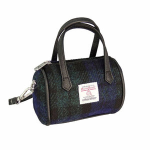 Handwoven Mini Harris Tweed Bowling Bag Black Watch Creative Irish Gifra