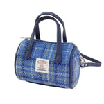 Handwoven Mini Harris Tweed Bowling Bag Light Blue Creative Irish Gifra