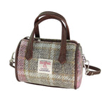 Handwoven Mini Harris Tweed Bowling Bag Soft Pink Creative Irish Gifra