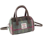 Handwoven Mini Harris Tweed Bowling Bag Muted Green Creative Irish Gifra