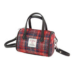 Handwoven Mini Harris Tweed Bowling Bag Red Grey Creative Irish Gifra
