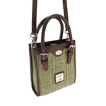 Handwoven Harris Tweed Tall Tote Bag Green Creative Irish Gifts