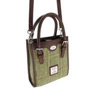 Handwoven Harris Tweed Tall Tote Bag Green Creative Irish Gifts