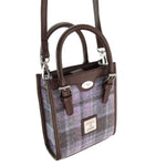 Handwoven Harris Tweed Tall Tote Bag Purple Creative Irish Gifts