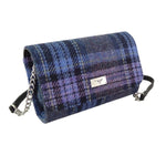 Women's Harris Tweed Wallet Shoulder Bag Blue Purple Creative Irish Gifts