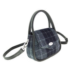 Genuine Harris Tweed Round Bag Grey Black Creative Irish Gifts