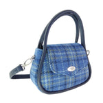 Genuine Harris Tweed Round Bag Blue Creative Irish Gifts