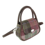 Genuine Harris Tweed Round Bag Muted Green Creative Irish Gifts