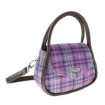 Genuine Harris Tweed Round Bag Purple Mint Creative Irish Gifts