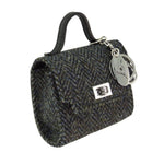 Tartan Design Harris Tweed Mini Wee Bag Charcoal Creative Irish Gifts