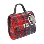 Tartan Design Harris Tweed Mini Wee Bag Red Grey Creative Irish Gifts