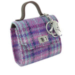 Tartan Design Harris Tweed Mini Wee Bag Purple Mint Creative Irish Gifts