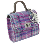 Tartan Design Harris Tweed Mini Wee Bag Purple Mint Creative Irish Gifts
