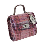 Tartan Design Harris Tweed Mini Wee Bag Pink Burgundy Creative Irish Gifts