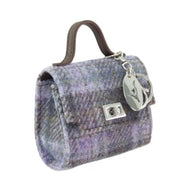 Tartan Design Harris Tweed Mini Wee Bag Soft Purple Creative Irish Gifts