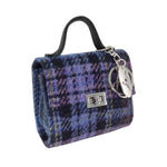 Tartan Design Harris Tweed Mini Wee Bag Blue Purple Creative Irish Gifts
