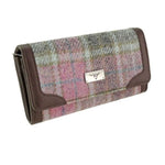 Ladies Harris Tweed Long Butte Wallet Soft Pink Creative Irish Gifts